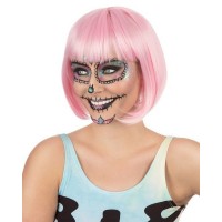 PELUCA CORTA C/FLECO CHIC ROSA