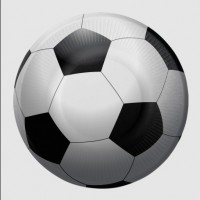   8 PLATOS CARTON FUTBOL 18CM