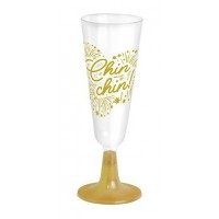 4 COPAS CAVA CHIN CHIN BASE ORO 150CC
