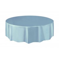   MANTEL PLAST REDONDO PLATA 213CM
