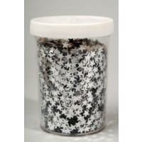   $D BOTE CONFETI STARS PLATA 80GR