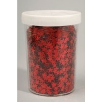 $D   BOTE CONFETI ESTRELLA ROJA 80GR