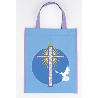 BOLSA C/ASA COMUNION CRUZ PALOMA CELESTE