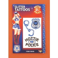 BLISTER 3/U TATUAJE POLICIA GLITTER