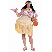 MEGA DISFRAZ T-UNICA HAWAIANA FALDA