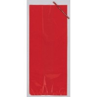   20 BOLSA C/CIERRE ROJA 13X29CM