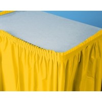   FALDA MESA PL AMARILLO 73X426CM