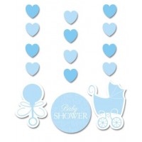 PAQ.3/U TIRA BAUTIZO BABY SHOWER CELESTE
