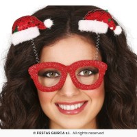 GAFAS ROJAS DECORACION GORRO PAPE NOEL