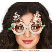 GAFAS DORADAS DECORACION NAVIDAD