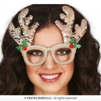 GAFAS DORADA DECORACION RENO