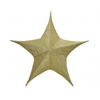 ESTRELLA 5 PUNTAS POLIESTER ORO 42X135CM