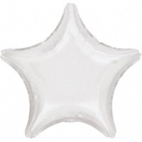   GLOBO 19" FOIL FORMA ESTRELL BLANCO