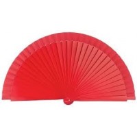 ABANICO SEVILLANA MADERA ROJO 23CM