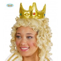 CORONA REINA PLASTICO ORO VELCRO