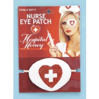 -PARCHE OJO ENFERMERA CORAZON ROJO
