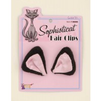 OREJA TRABA PELO GATITA NEGRO/ROSA