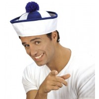 SOMBRERO MARINERO AZUL/BLANCO