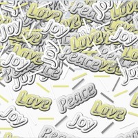 PAQ.CONFETI PEACE BLANCO ORO PLATA