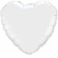   GLOBO 36" FOIL CORAZON BLANCO