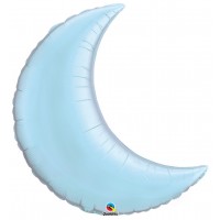 $D GLOBO 35"  LUNA CELESTE PERLADO