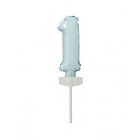 PINCHO TARTA GLOBO N1 AZUL PASTEL 13CM