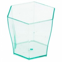 24 VASOS INYECTADO HEXAGONAL VERDE 60ML