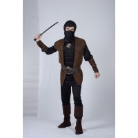 DISFRAZ T-UNICA NINJA MARRON/NEGRO