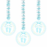 PAQ.3/U TIRA ESPIRAL PIE ITS A BOY AZUL