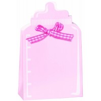 PAQ.24/U CAJA FORMA BIBERON ROSA C/LAZO