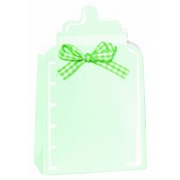 PAQ.24/U CAJA FORMA BIBERON VERDE C/LAZO