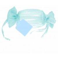 PAQ.12/U CAJA GASA FORMA CARAMELO AZUL