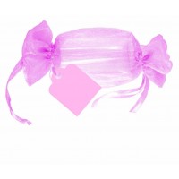 PAQ.12/U CAJA GASA FORMA CARAMELO ROSA