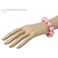   PULSERA BOLA GRANDE AÑO 70´S ROSA
