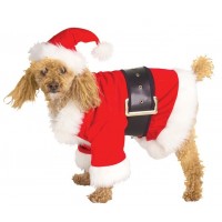 DISFRAZ PERRO PAPA NOEL T-SML