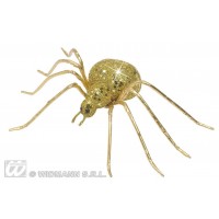 $ D     ARAÑA ESCARCHADA ORO 6,5CM