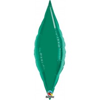 $D  GLOBO 27" FOIL FORMA HOJA  VERDE