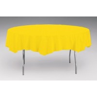   MANTEL PLAST REDONDO AMARILLO 208CM