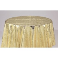   MANTEL REDONDO METAL ORO 208CM