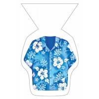 PAQ.20/UBOLSA FORMA CAMISA HIBISCUS AZUL