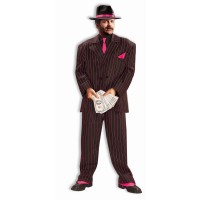 DISFRAZ T-XL GANSTER RAYA ROSA AÑOS20