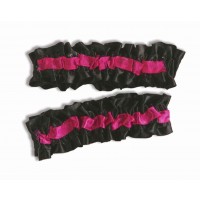 PAQ.2/U LIGAS NEGRA/FUCSIA AÑOS 20