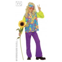 DISFRAZ  8A10 AÑOS NIÑO HIPPIE FLOWER