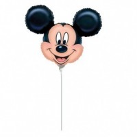  GLOBO 9" PALO FOIL CABEZA MICKEY