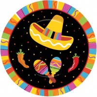 PAQ.8/U PLATO FIESTA MEXICANA 17,8CM