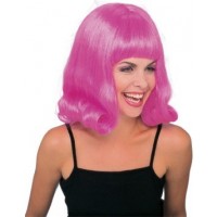 PELUCA CHICA AÑOS 60 ROSA FLUOR