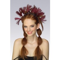 DIADEMA TRABA PELO EXTENSION NEGRO/ROJO