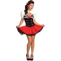  SW DISFRAZ T-S CHICA NAVAL PIN-UP