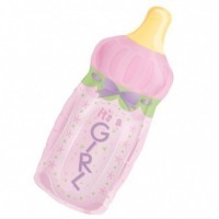 GLOBO 31 FORMA BIBERON ITS A GIRL ROSA
