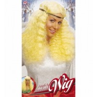$D PELUCA RUBIA LARGA SIREN CINTA ORO